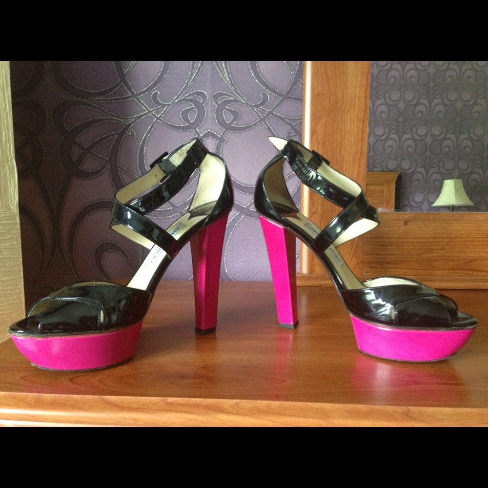 Jimmy Choo color block platform sandals Sz 38